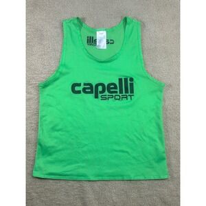 Capelli‎ Sport Mesh Tank Top Bright Green Athletic Training Jersey Size S